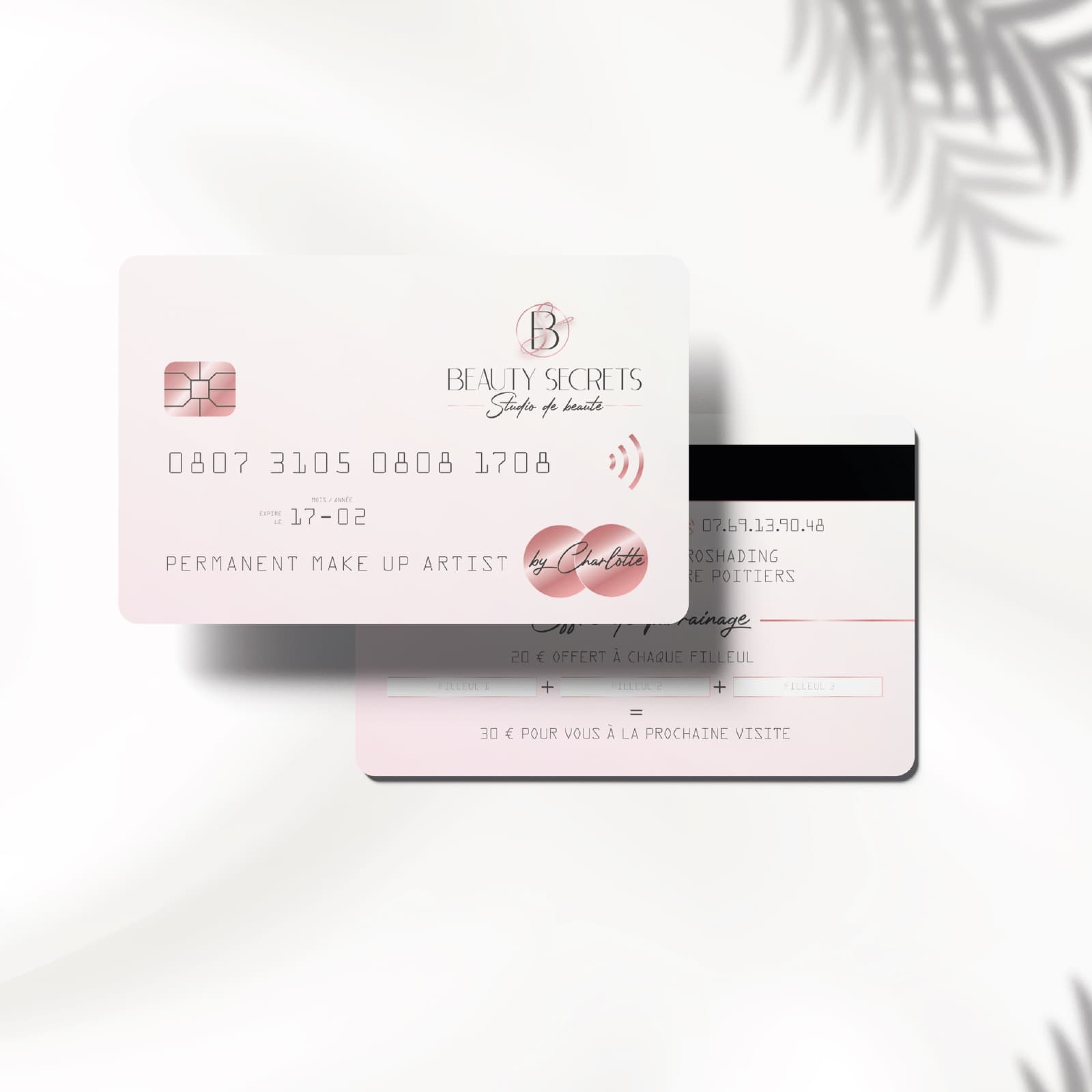 Carte de fidélité format carte bancaire